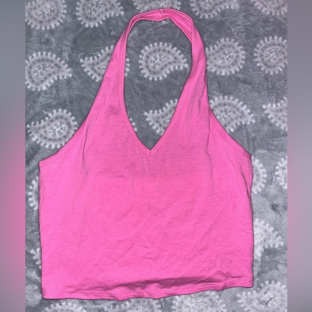 Full Tilt Pink Halter Top